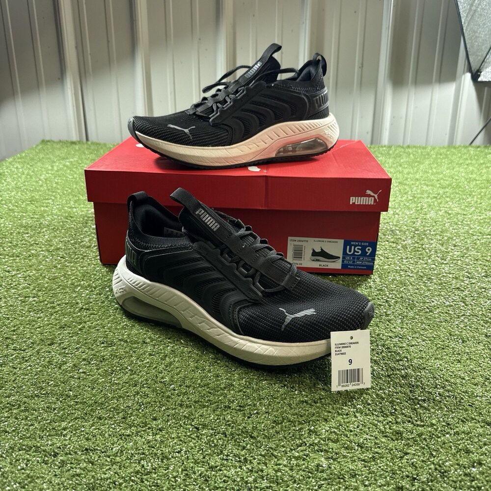 PUMA Illuminate C Men's Size 9 Black Running Athletic Shoes Sneakers